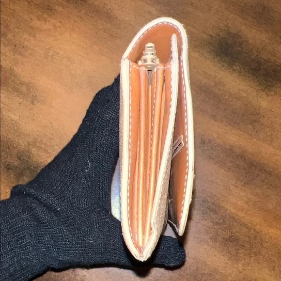 Celine Beige and Brown Patterned Wallet
